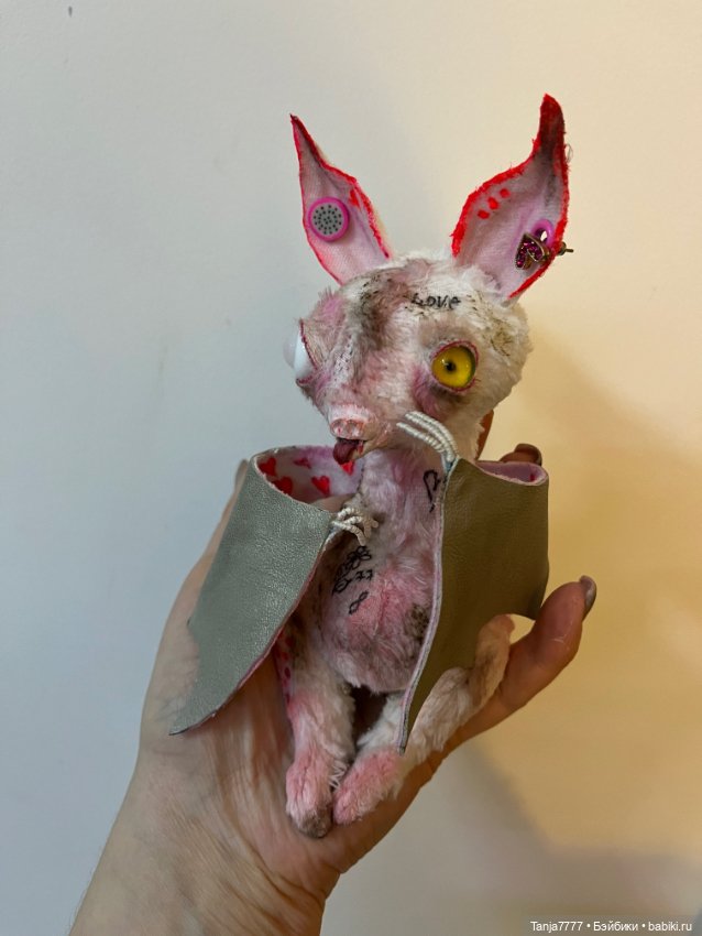 Белая летучая мышка — Авторские мишки Тедди и друзья: фото (фото 3)