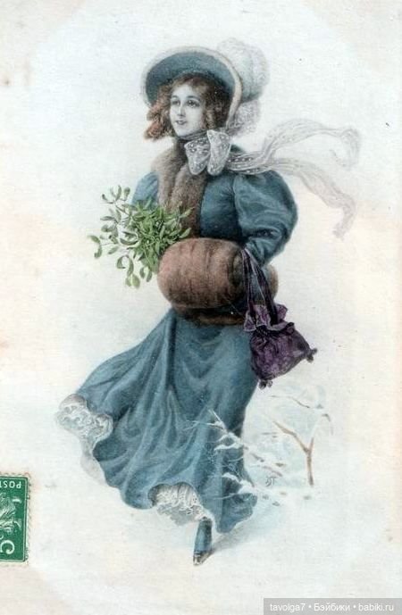 Новогодние открытки XIX-начала ХХ века (фото 7)