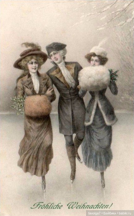 Новогодние открытки XIX-начала ХХ века (фото 8)
