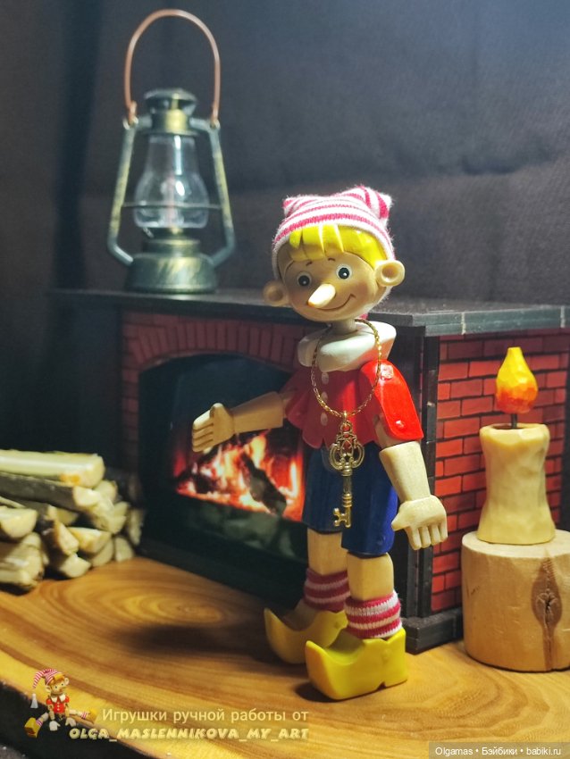 Буратино😊 — Авторские игрушки из дерева: резьба (фото 3)