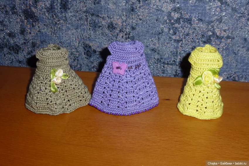 Вязаные наряды на кукол Машенька 15 см ( "Карапуз")