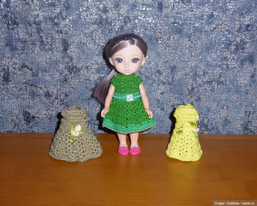 Вязаные наряды на кукол Машенька 15 см ( "Карапуз") (фото 5)