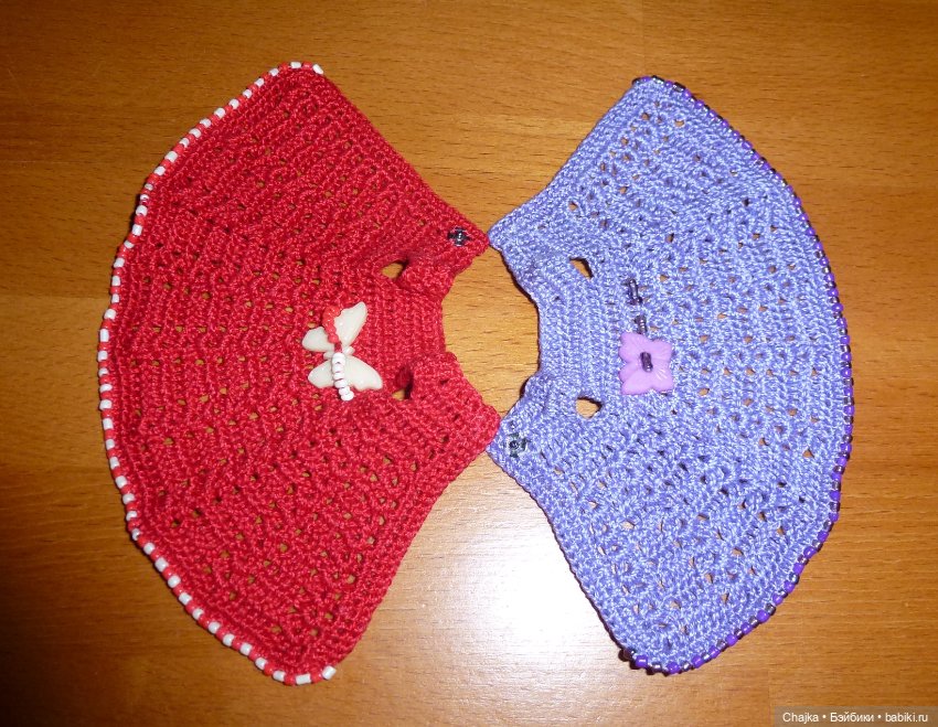 Вязаные наряды на кукол Машенька 15 см ( "Карапуз")