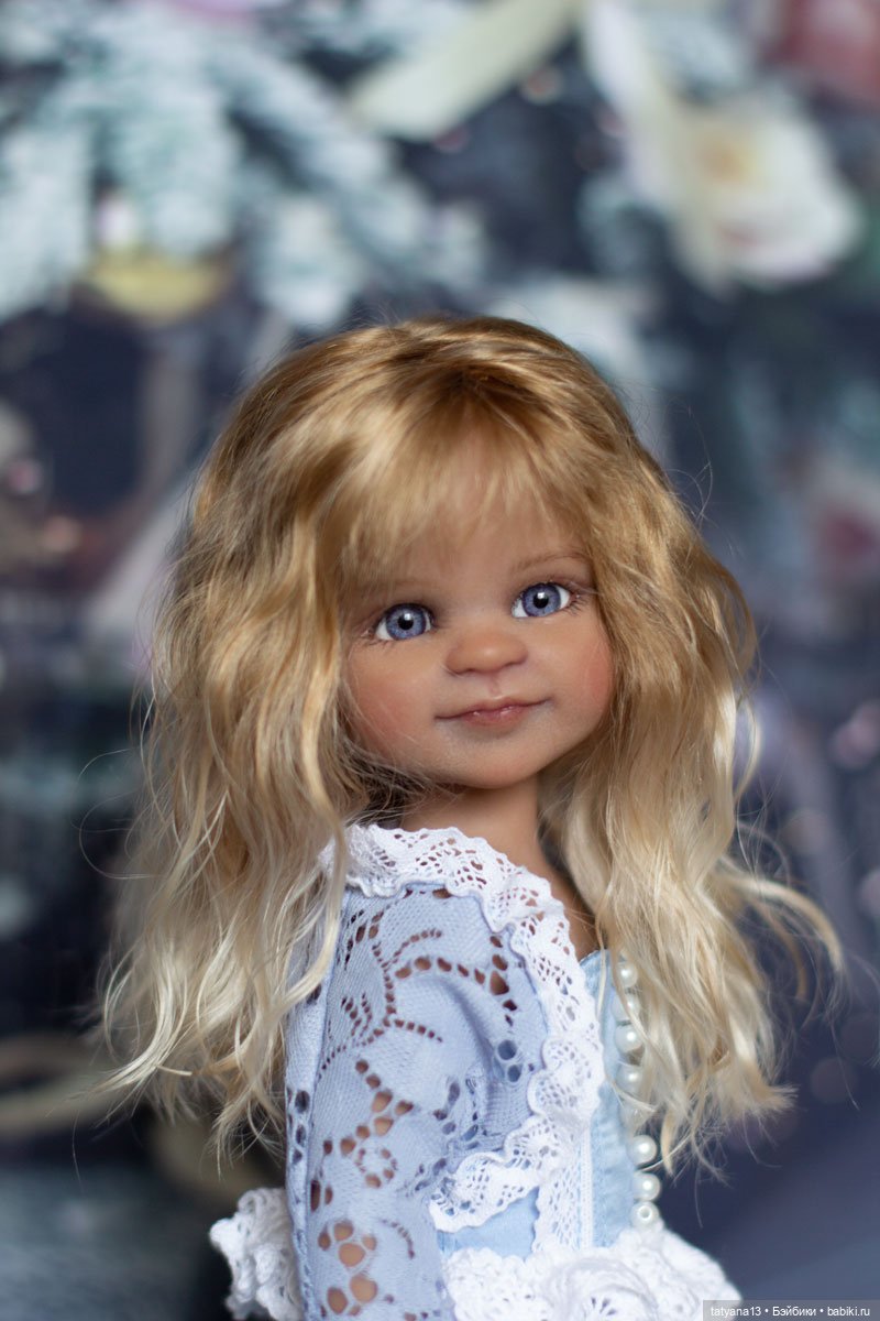 Новогодняя Зайка Есения — ООАК Paola Reina (Паола Рейна) и испанских кукол: перерисовка (фото 8)