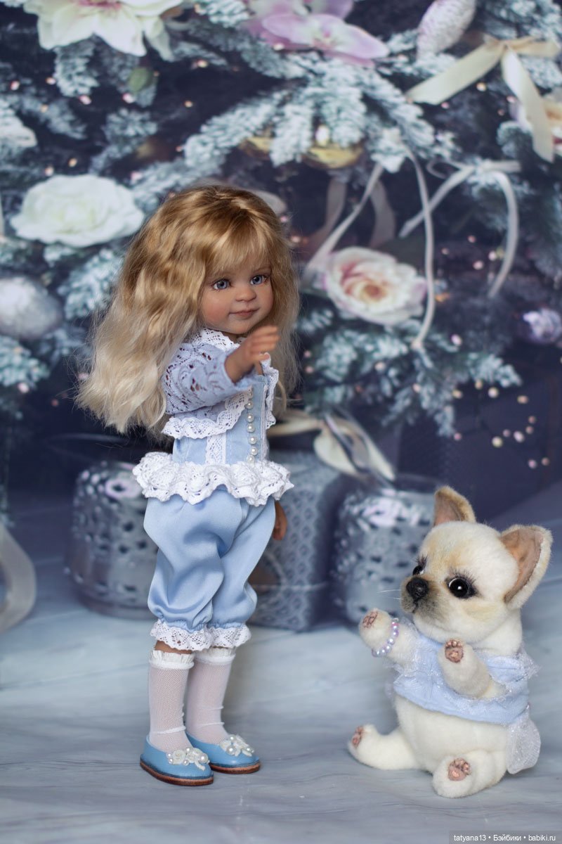 Новогодняя Зайка Есения — ООАК Paola Reina (Паола Рейна) и испанских кукол: перерисовка