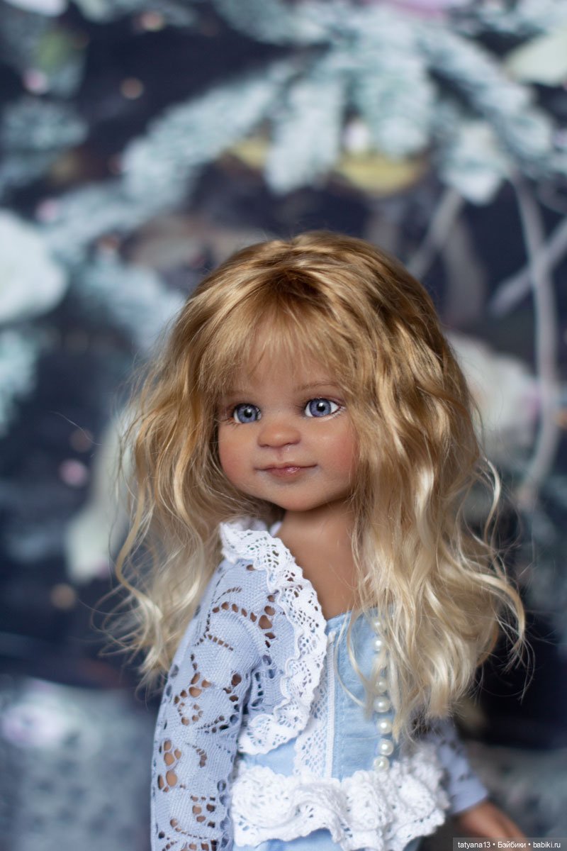 Новогодняя Зайка Есения — ООАК Paola Reina (Паола Рейна) и испанских кукол: перерисовка (фото 7)