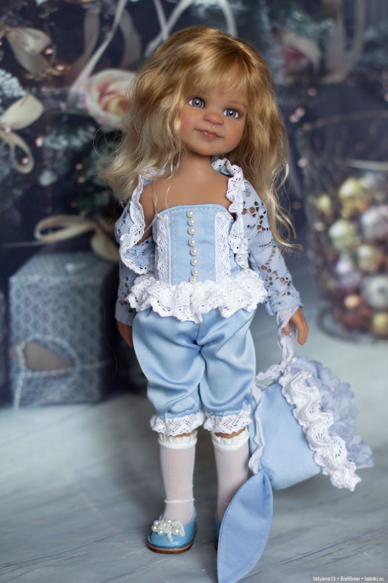 Новогодняя Зайка Есения — ООАК Paola Reina (Паола Рейна) и испанских кукол: перерисовка