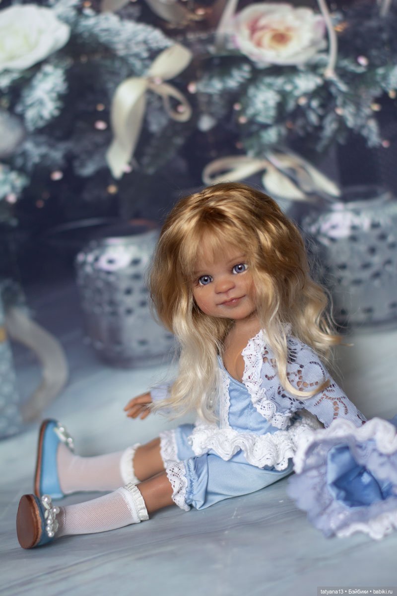 Новогодняя Зайка Есения — ООАК Paola Reina (Паола Рейна) и испанских кукол: перерисовка