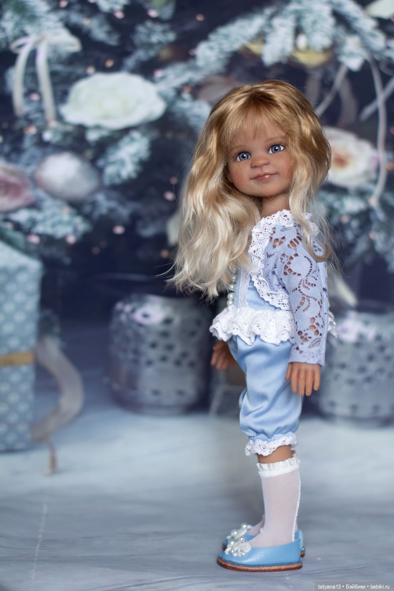 Новогодняя Зайка Есения — ООАК Paola Reina (Паола Рейна) и испанских кукол: перерисовка