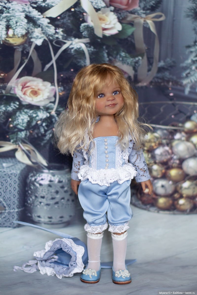 Новогодняя Зайка Есения — ООАК Paola Reina (Паола Рейна) и испанских кукол: перерисовка (фото 9)