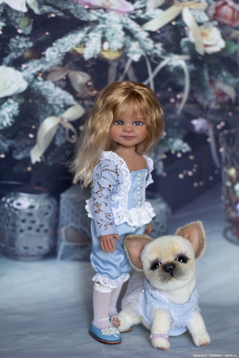 Новогодняя Зайка Есения — ООАК Paola Reina (Паола Рейна) и испанских кукол: перерисовка