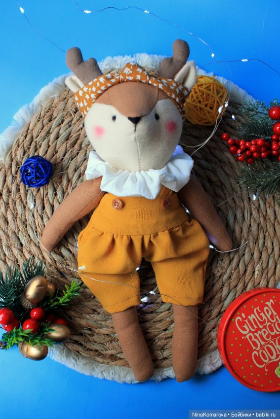 Текстильные игрушки Олененок и Лисица (фото 2)
