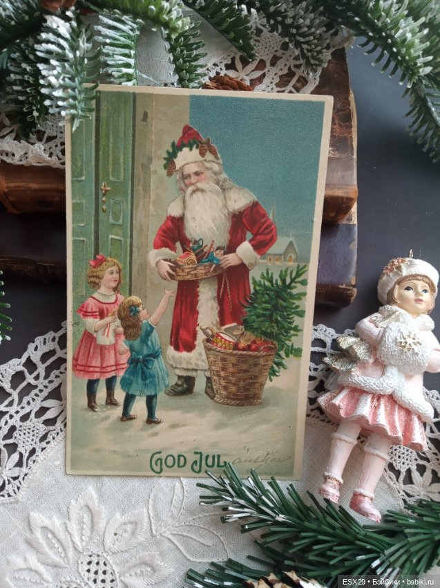 Рождество на старинных открытках. Часть 3 (фото 8)