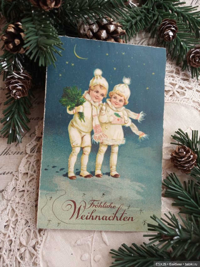 Рождество на старинных открытках. Часть 3