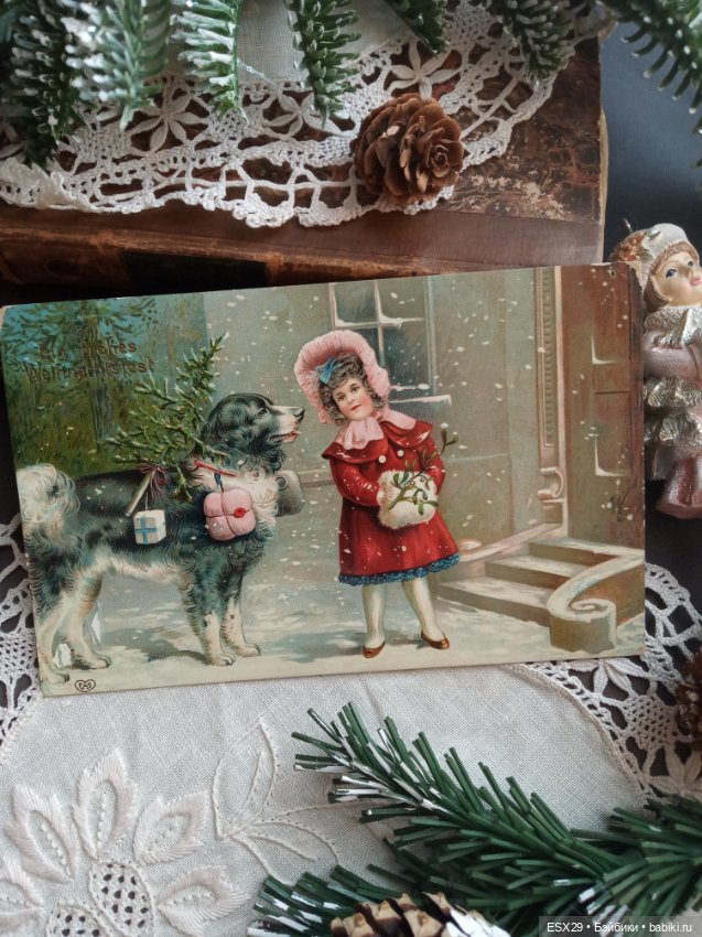 Рождество на старинных открытках. Часть 3