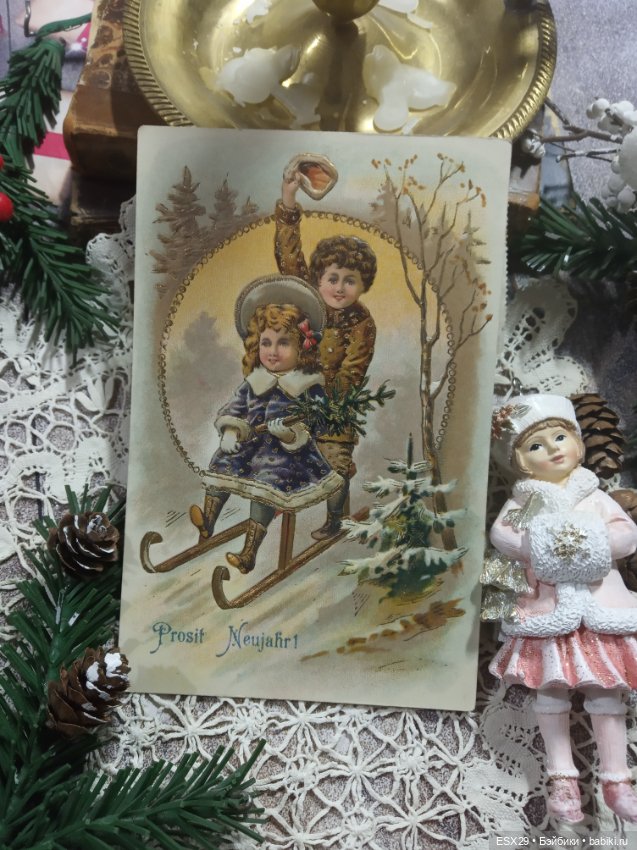 Рождество на старинных открытках. Часть 3