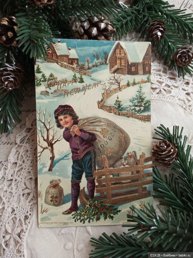 Рождество на старинных открытках. Часть 3