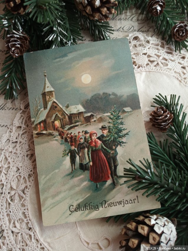 Рождество на старинных открытках. Часть 3