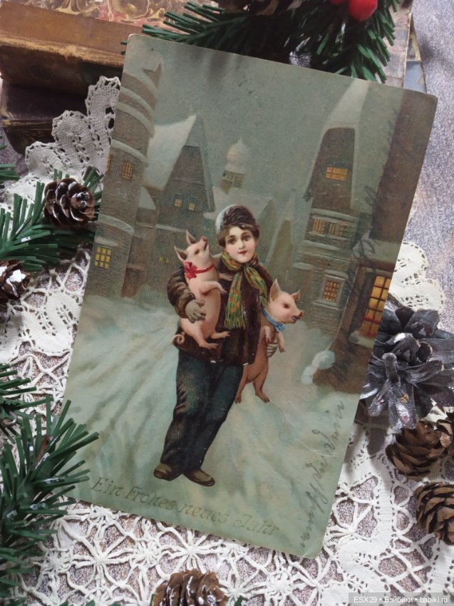 Рождество на старинных открытках. Часть 3