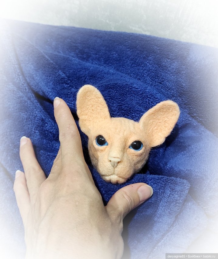 Портрет сфинкса — Валяные игрушки из шерсти: сухое валяние (фото 7)