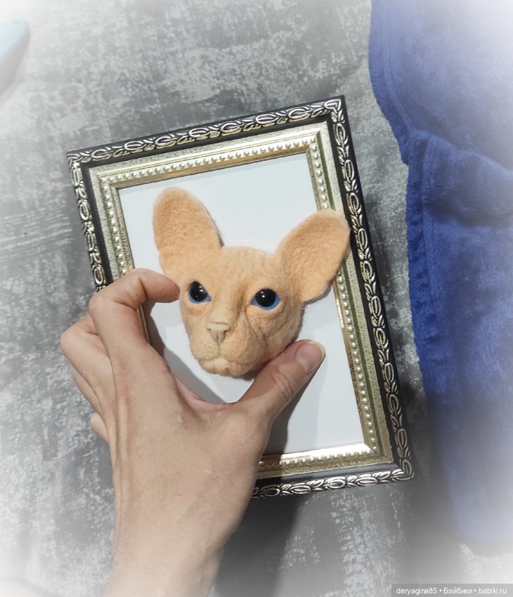 Портрет сфинкса — Валяные игрушки из шерсти: сухое валяние (фото 6)