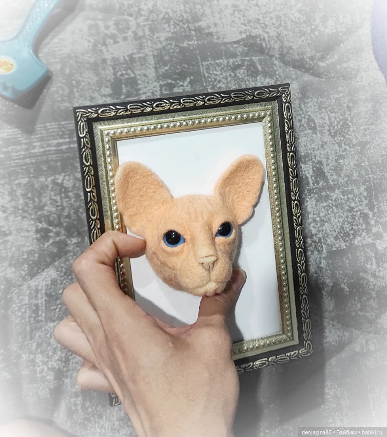 Портрет сфинкса — Валяные игрушки из шерсти: сухое валяние (фото 5)