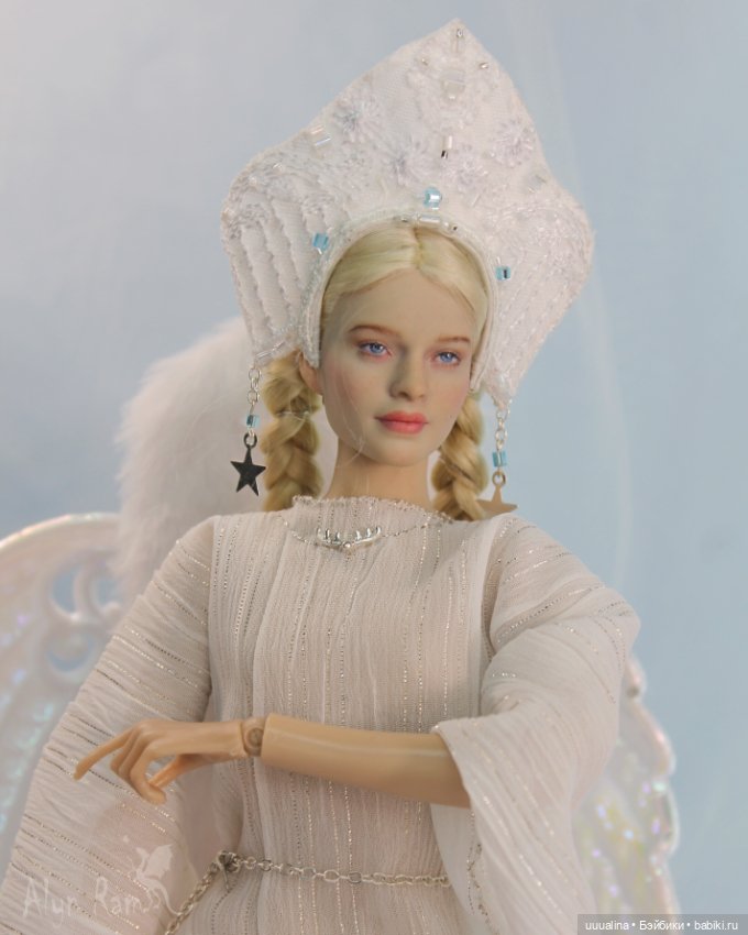 Ч.1 Снегурочка в белом - ООАК моего авторства (фото 4)