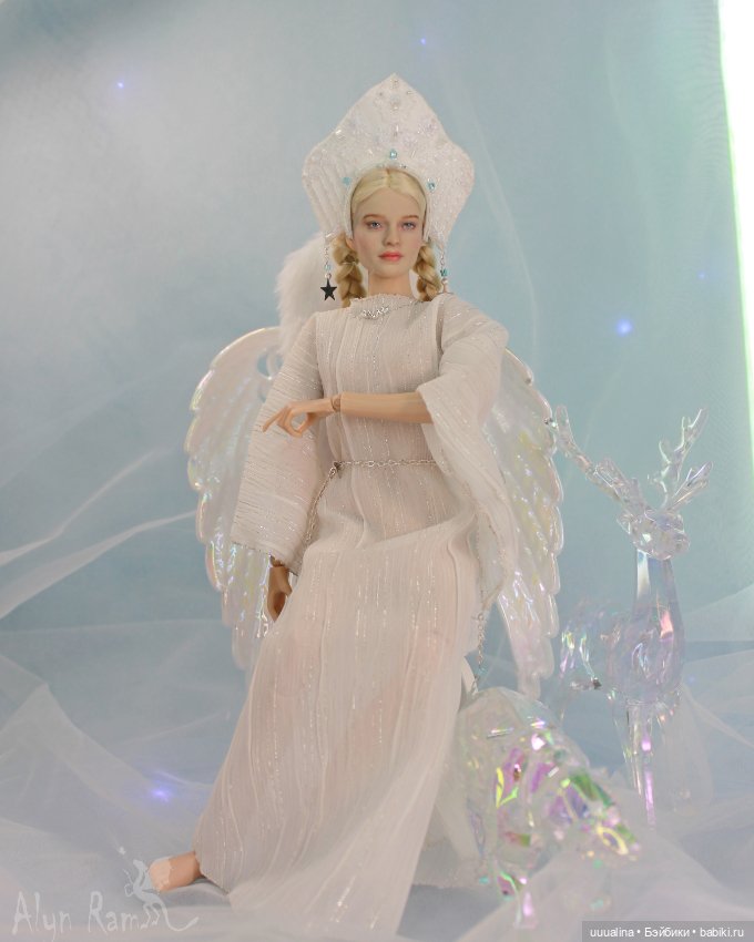 Ч.1 Снегурочка в белом - ООАК моего авторства (фото 5)