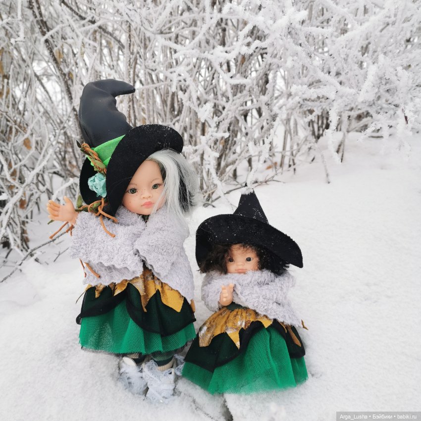 Паолочки + иней + зимний парк