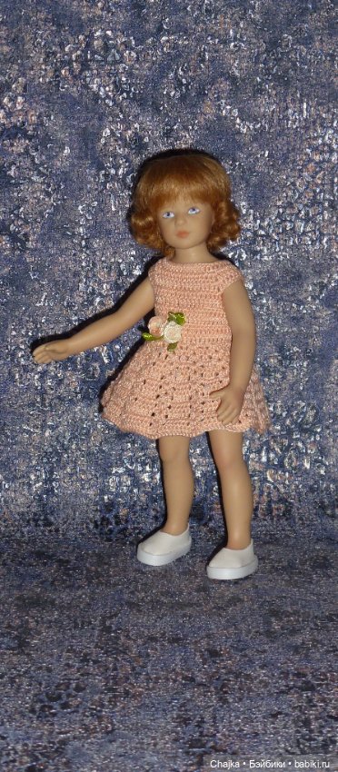 Вязаное платье на кукол Хейди Плюсчок 22 см - Heidi Plusczok 22 см (фото 2)