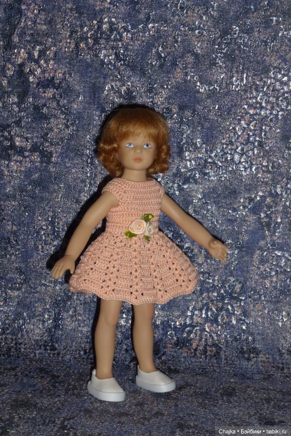 Вязаное платье на кукол Хейди Плюсчок 22 см - Heidi Plusczok 22 см (фото 5)