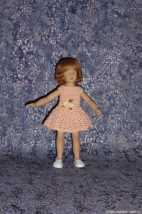 Вязаное платье на кукол Хейди Плюсчок 22 см - Heidi Plusczok 22 см (фото 6)