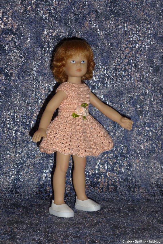 Вязаное платье на кукол Хейди Плюсчок 22 см - Heidi Plusczok 22 см (фото 3)