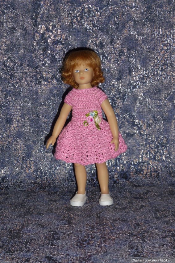 Вязаное платье на кукол Хейди Плюсчок 22 см - Heidi Plusczok 22 см (фото 3)