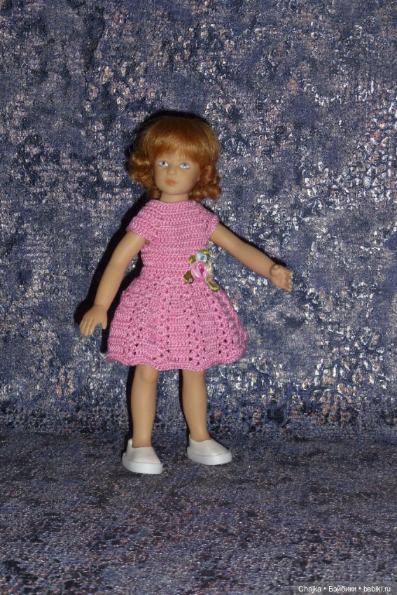 Вязаное платье на кукол Хейди Плюсчок 22 см - Heidi Plusczok 22 см