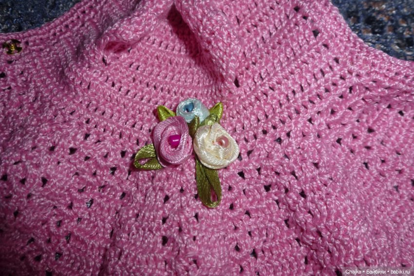 Вязаное платье на кукол Хейди Плюсчок 22 см - Heidi Plusczok 22 см (фото 7)