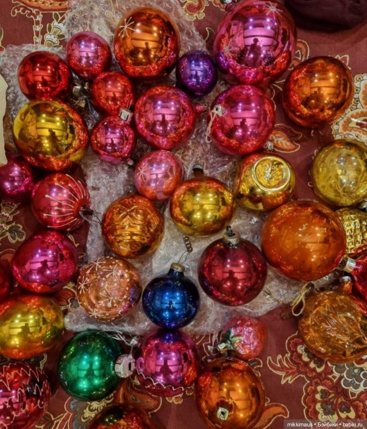 Моя коллекция стеклянных игрушек на ёлку
