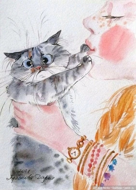 КОТЫ - рисунки Дарьи Красновой