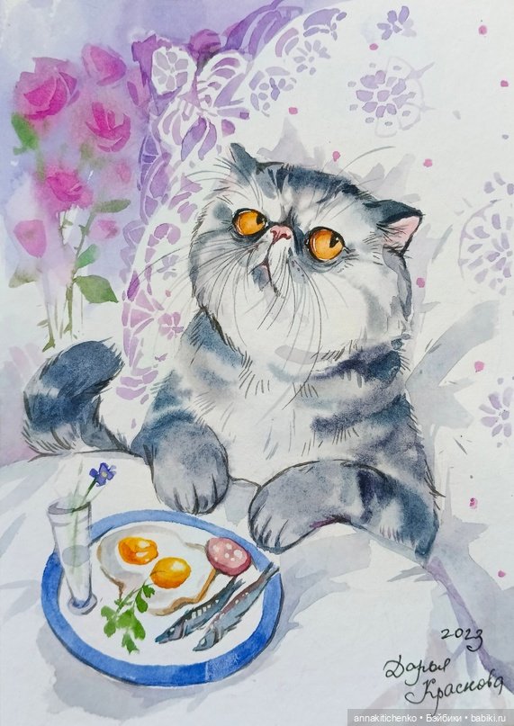 КОТЫ - рисунки Дарьи Красновой