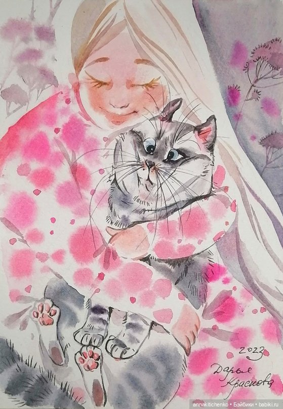 КОТЫ - рисунки Дарьи Красновой