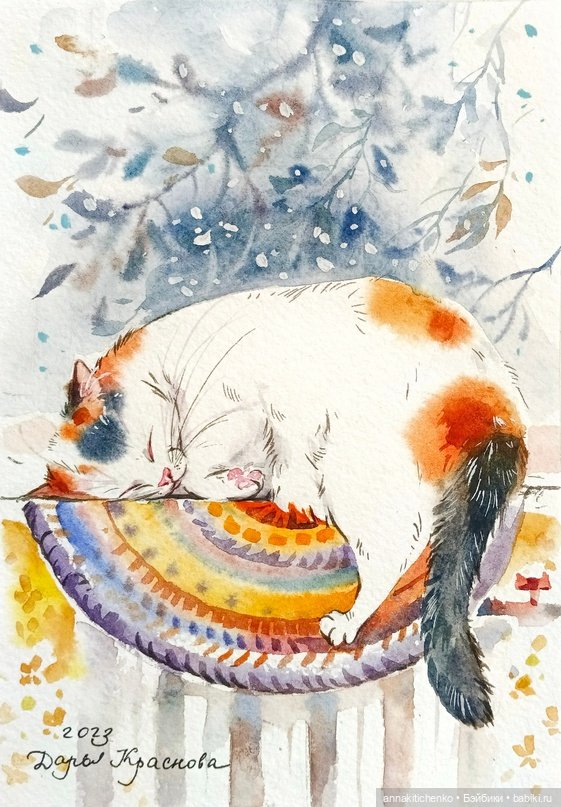 КОТЫ - рисунки Дарьи Красновой