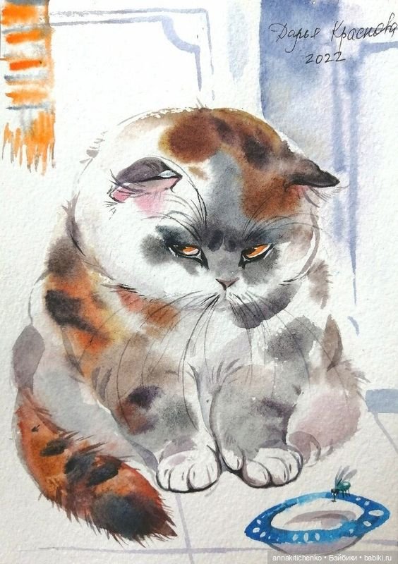 КОТЫ - рисунки Дарьи Красновой