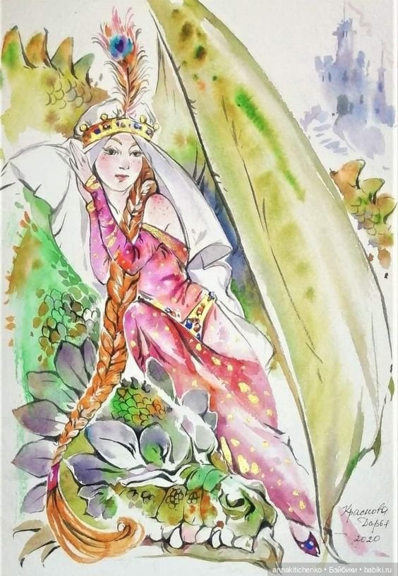 Драконы - рисунки Дарьи Красновой