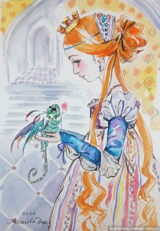 Драконы - рисунки Дарьи Красновой