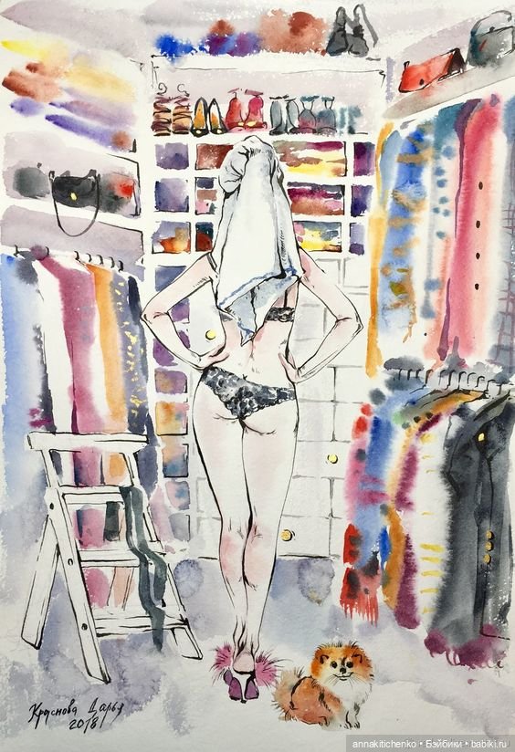 Много на свете различных собак - рисунки Дарьи Красновой