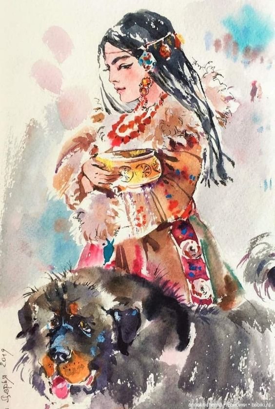 Много на свете различных собак - рисунки Дарьи Красновой