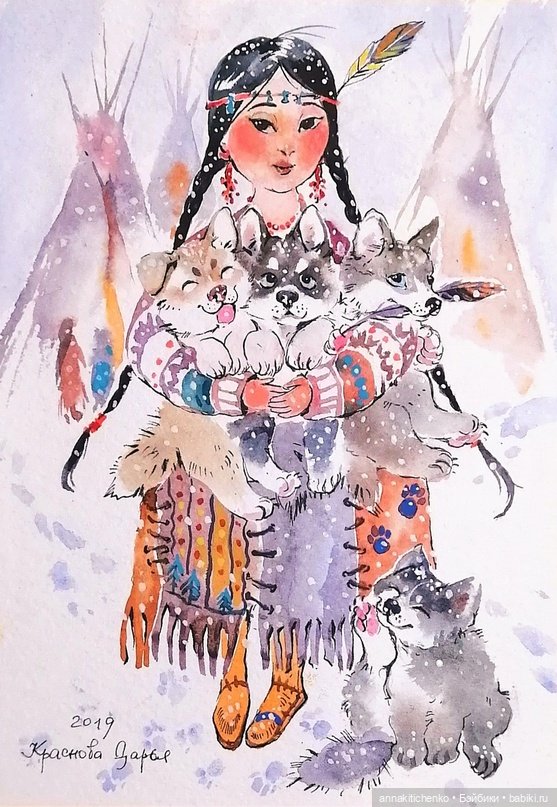 Много на свете различных собак - рисунки Дарьи Красновой