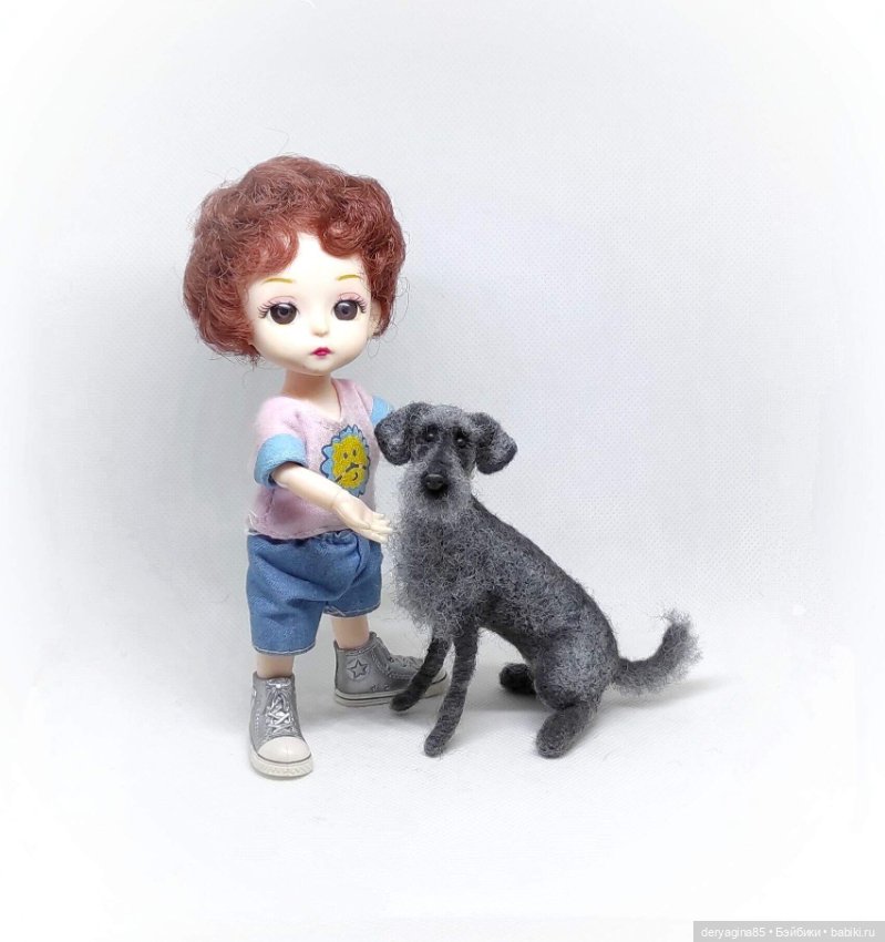 Дворняжка — Валяные игрушки из шерсти: сухое валяние (фото 3)