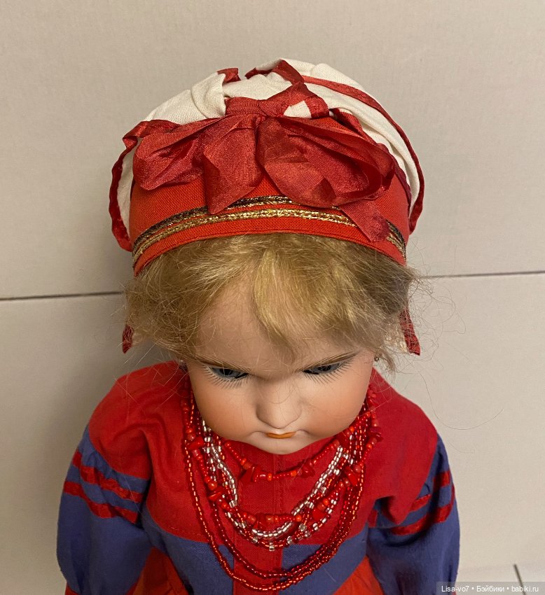 Кукольный костюм в русском стиле по антикварному примеру (фото 8)