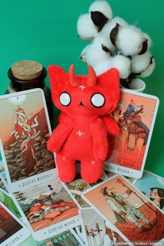 Дьявольский кот — Текстильные игрушки и примитивы: кофейные (фото 6)